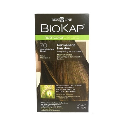 BioKap Natural Medium Blond 7.0 Permanent Hair Dye 140ml